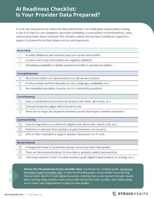 KH AI Readiness Checklist